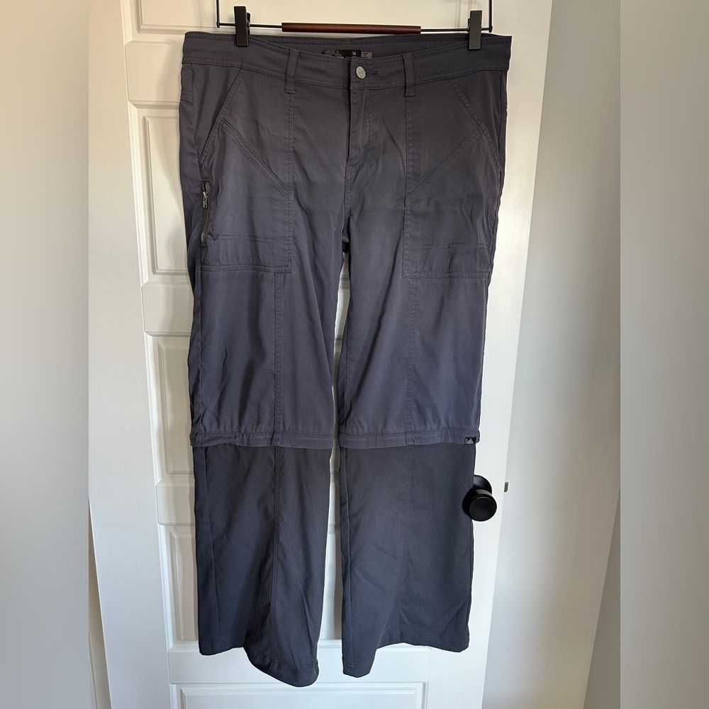 Prana Women's Charcoal Half Zip Track Pants